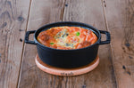 Cocotte Staub ovale en fonte émaillée noir mat