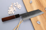 Couteau bunka 16,5cm japonais artisanal Yuzo Black Nashiji