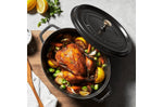 Cocotte Staub ovale en fonte émaillée noir mat