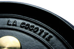 Cocotte Staub ovale en fonte émaillée noir mat