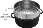 Panier vapeur Staub en acier inoxydable pour cocotte ronde