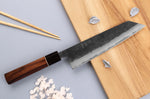 Couteau kiritsuke 21cm japonais artisanal Yuzo Black Nashiji