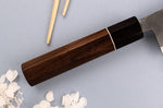 Couteau nakiri 16,5cm japonais artisanal Yuzo Black Nashiji