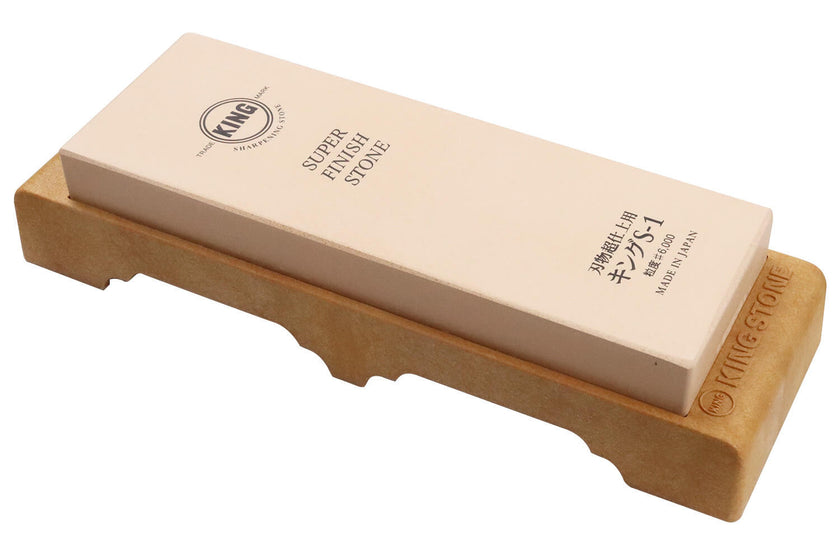 Pierre à aiguiser japonaise King S-1 grain 6000 avec socle taille L