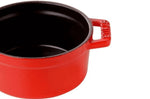 Mini cocotte Staub ronde en fonte émaillée cerise 10cm