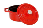 Mini cocotte Staub ronde en fonte émaillée cerise 10cm