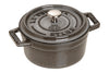 Mini cocotte Staub ronde en fonte émaillée gris graphite 10cm