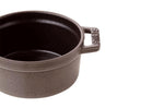 Mini cocotte Staub ronde en fonte émaillée gris graphite 10cm