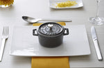Mini cocotte Staub ronde en fonte émaillée gris graphite 10cm