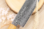 Couteau nakiri japonais artisanal Yoshihiro ZAD lame damassée 16cm