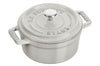 Mini cocotte Staub ronde en fonte émaillée truffe blanche 10cm