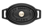 Mini cocotte Staub ovale en fonte émaillée noir mat 11cm