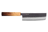 Couteau nakiri 16,5cm japonais artisanal Yuzo Black AS chêne brûlé