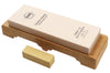 Pierre à aiguiser japonaise King Gold Super Finish grains 8000 avec support + pierre Nagura
