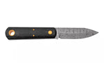 Couteau Böker Barlow 120508DAM lame damassée 7cm manche en bois de chêne noir + étui en cuir