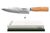 Pack Couteau de chef Wusaki Damas 10cr 20cm + Pierre à aiguiser 3000/8000