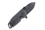 Couteau pliant CRKT Squid Compact 2485K manche en acier inox noir 8cm