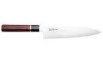 Couteau de chef 24cm japonais artisanal Sukenari SG2 San Maï manche en bois de rose