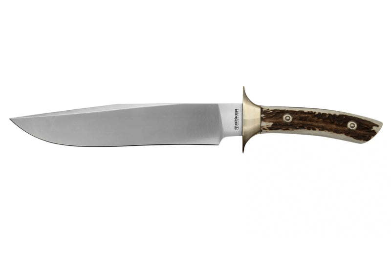 Couteau Böker Arbolito El Gigante 2.0 Stag 02BA594HH lame en acier 23,5cm manche en bois de cerf + étui