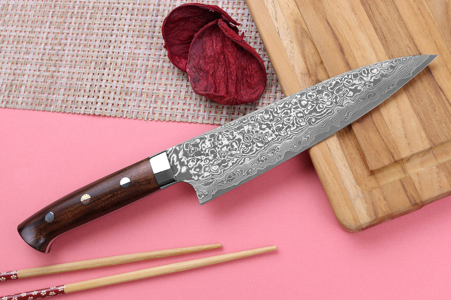 Couteau de chef japonais Takeshi Saji R2 Damas Mosaïque 18cm