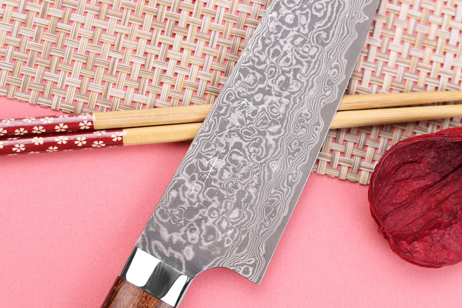 Couteau de chef japonais Takeshi Saji R2 Damas Mosaïque 18cm