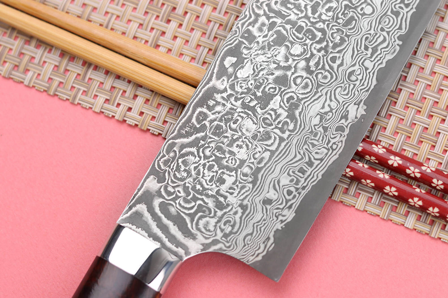 Couteau nakiri japonais Takeshi Saji R2 Damas Mosaïque 16,5cm