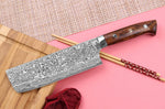 Couteau nakiri japonais Takeshi Saji R2 Damas Mosaïque 16,5cm