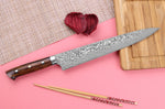 Couteau sujihiki japonais Takeshi Saji R2 Damas Mosaïque 27cm