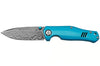 Couteau pliant Böker 1969 Z28 Damast 111101DAM manche en aluminium bleu 10,6cm