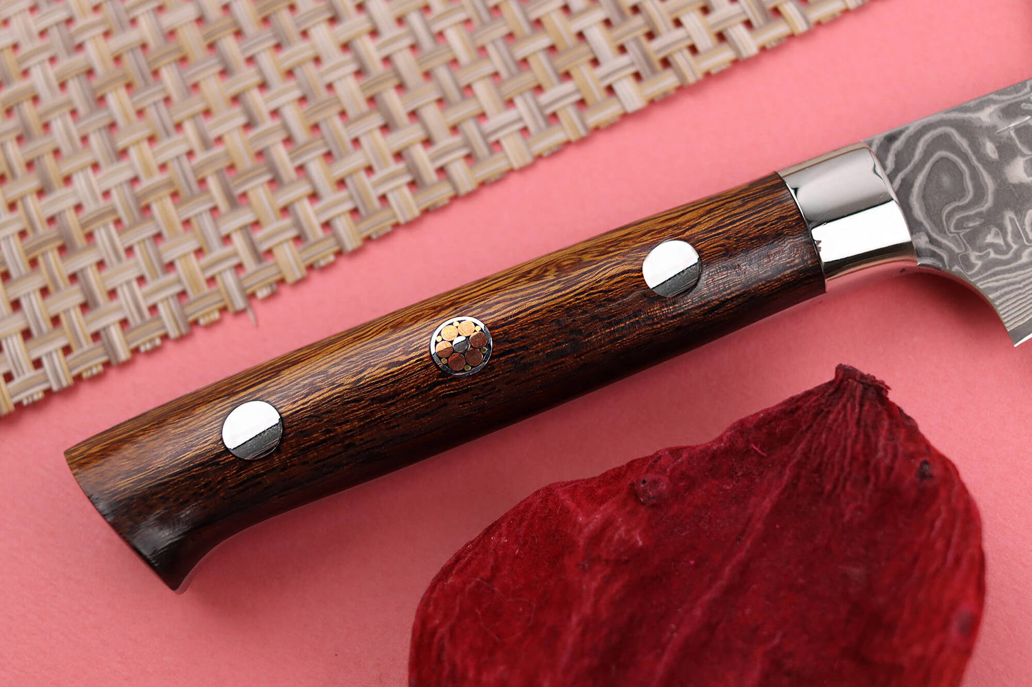 Couteau d'office japonais Takeshi Saji R2 Damas Mosaïque 8cm