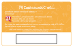 Carte cadeau Couteauxduchef