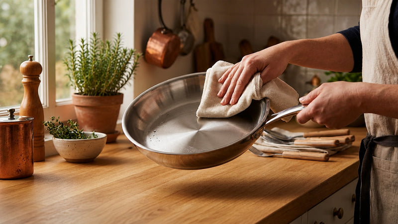 Entretenir une poêle Cristel en inox : tous nos conseils